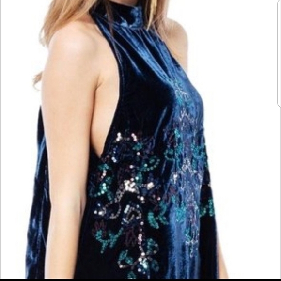 Free people a line velvet sequined dress - Picture 3 of 7